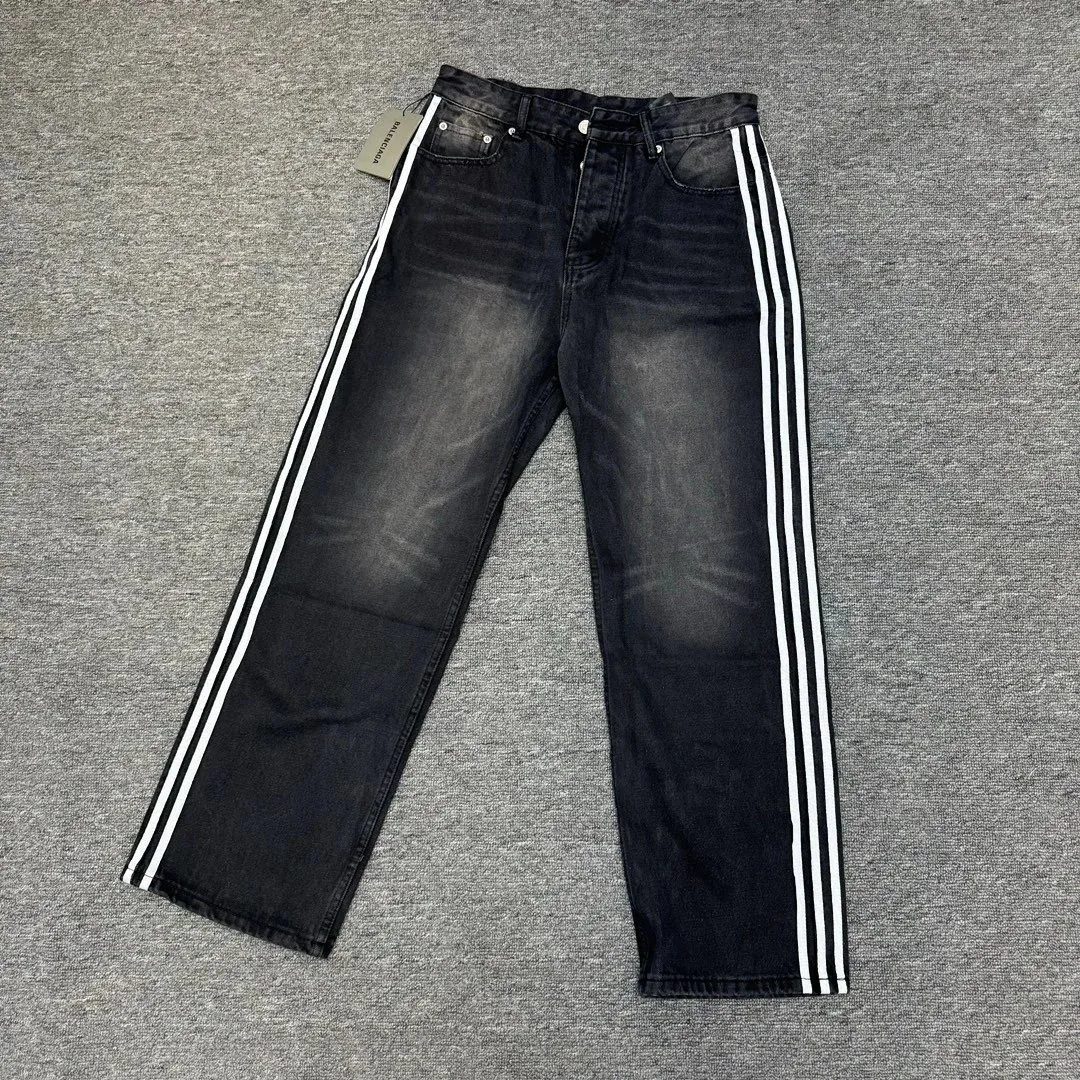 Washed Heavyweight Striped Jeans — photo 2