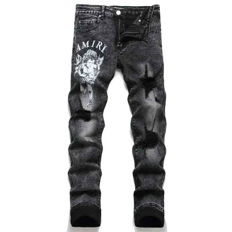Amiri Distressed Painted Jeans