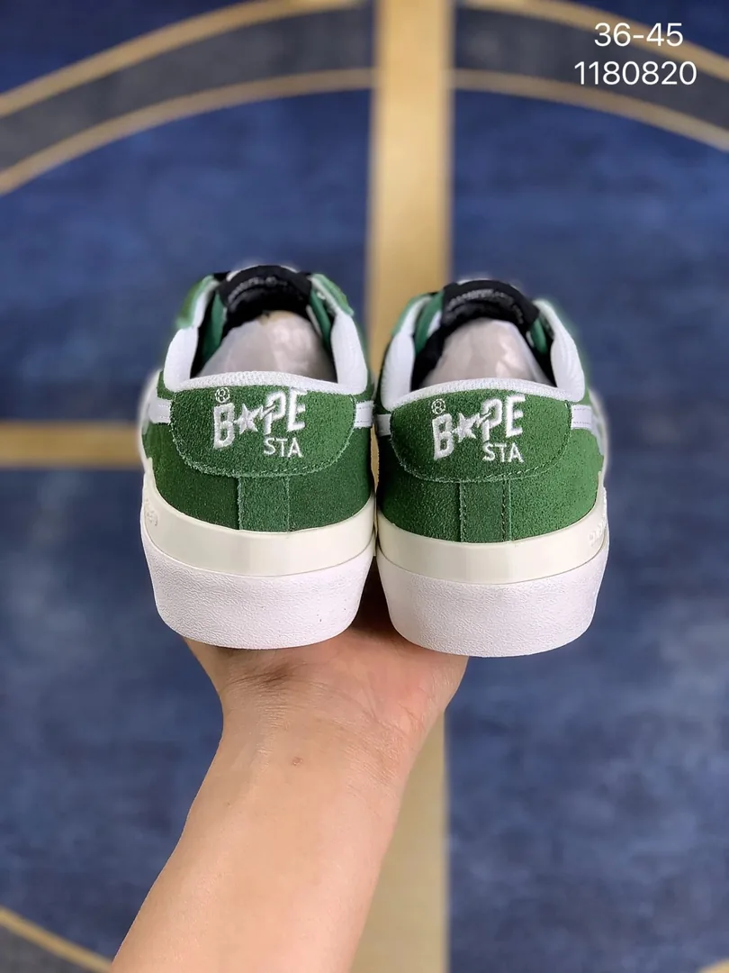 Bape Sta Green Suede Low-Tops — Photo 12