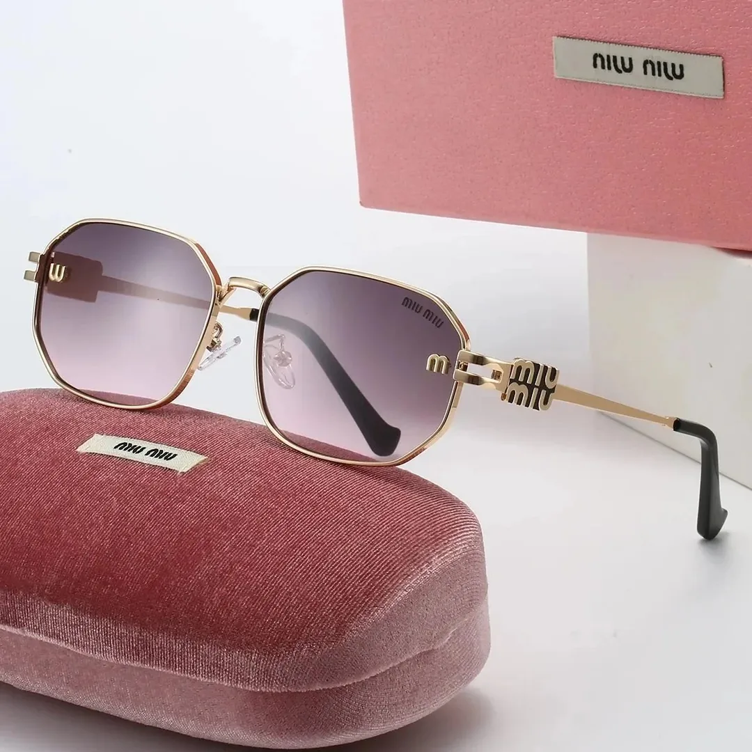 Miu Miu Logo Metal Frame Sunglasses — QC
