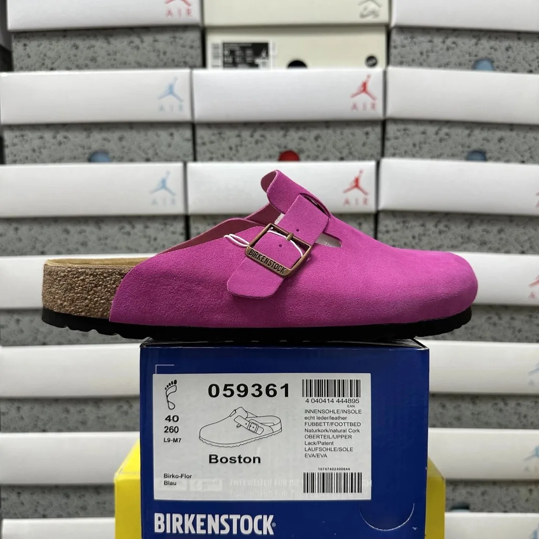 Boston Suede Leather Clog Slides — QC