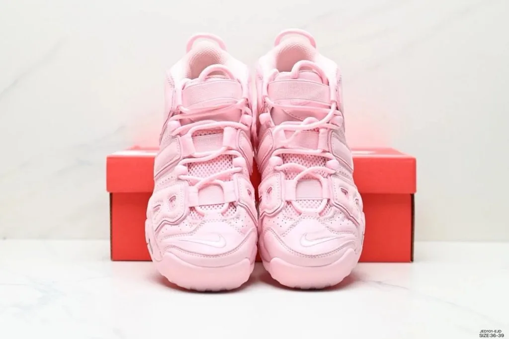 Nike Air More Uptempo Sakura Pink Sneakers — Photo 14
