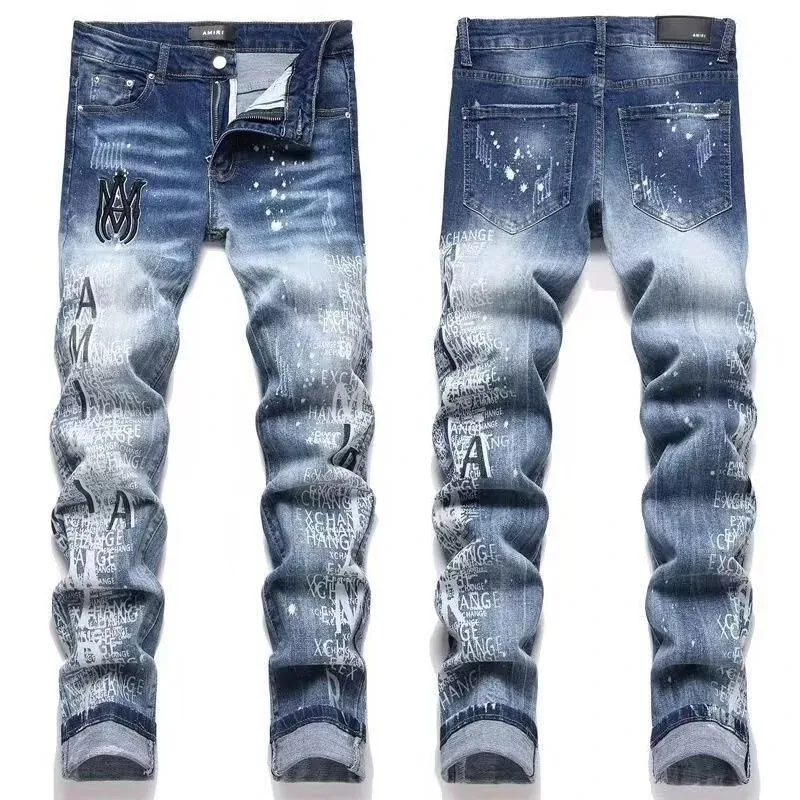 Amiri Embroidered Jeans — Photo 12