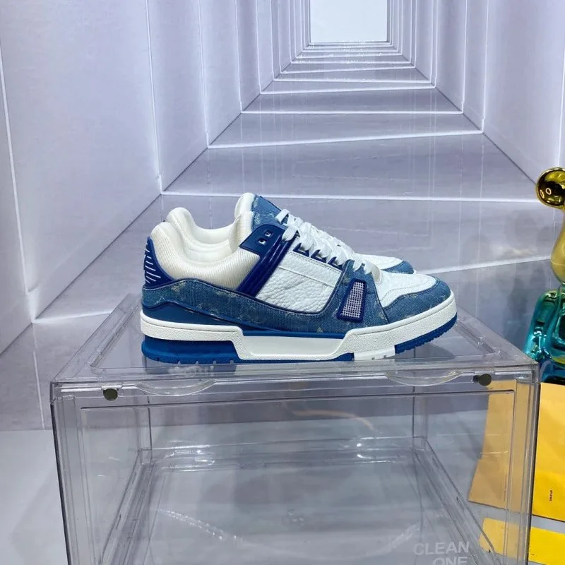 Louis Vuitton LV Trainer Denim Black Basketball Shoes — Photo 3