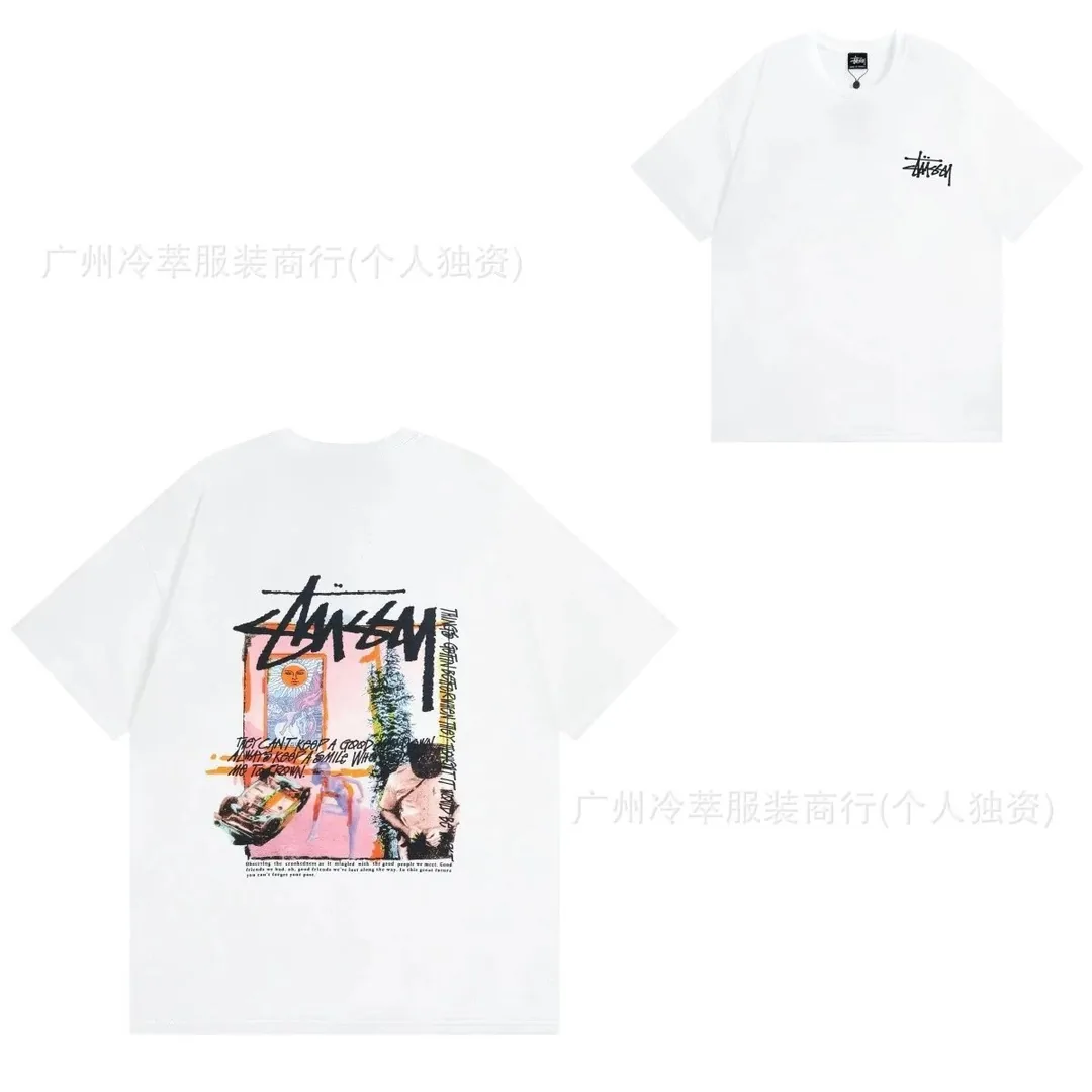 Stussy White Print T-Shirt — QC