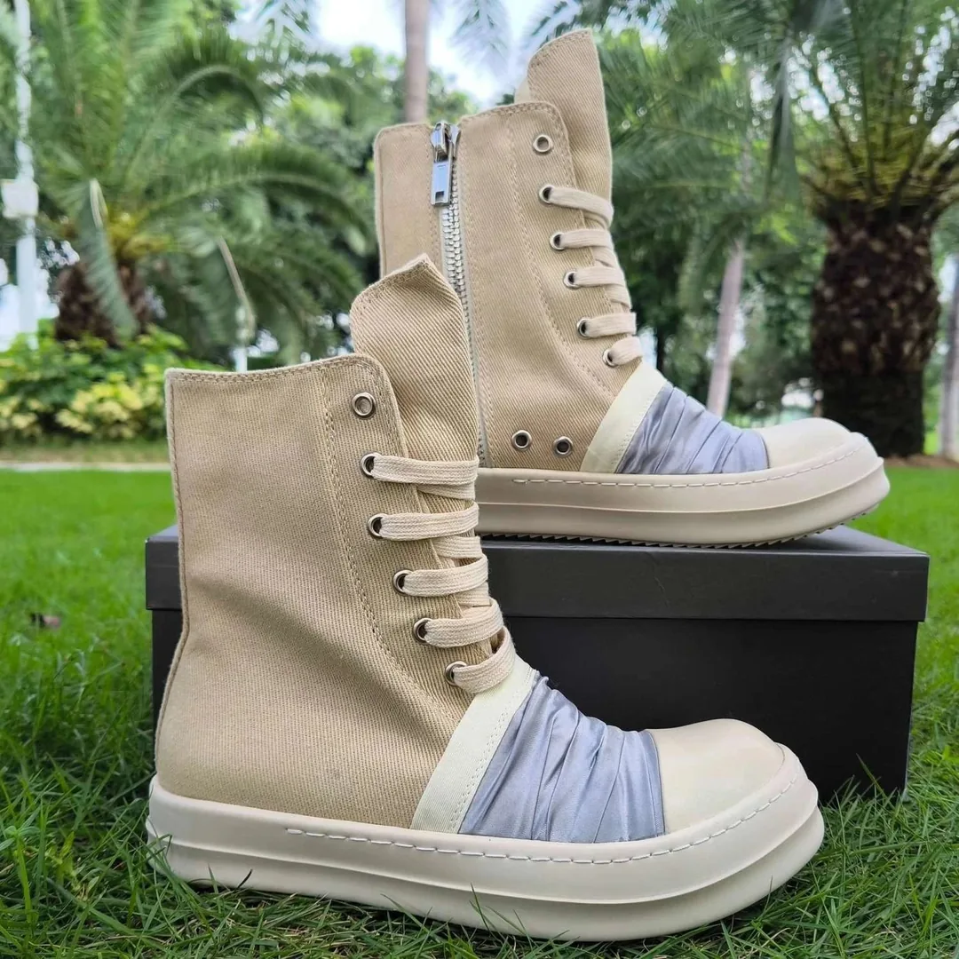 Rick Owens Ramones White Canvas High-Tops — Photo 9