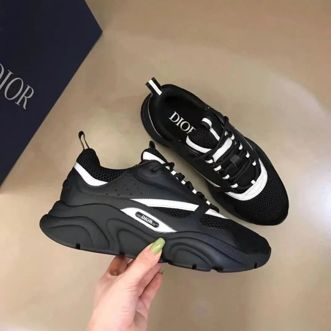 Dior B22 Black White Logo Sneakers — photo 9