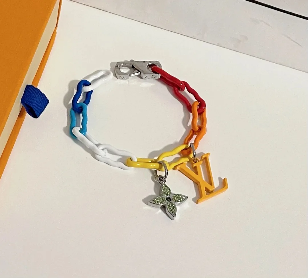 Rainbow Bamboo Link Necklace And Bracelet — photo 7