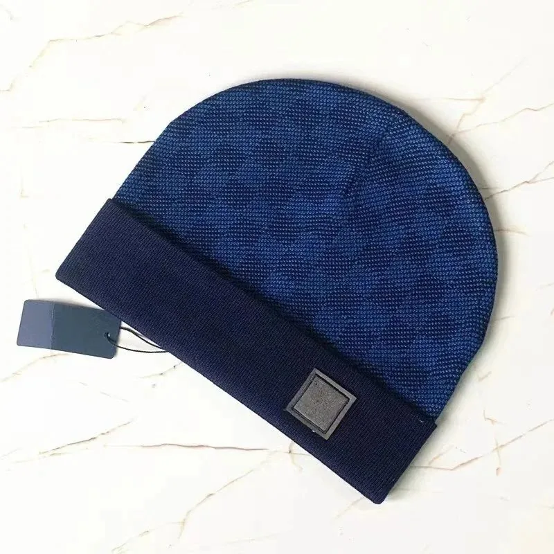 Louis Vuitton Damier Scarf and Beanie Set Blue — QC