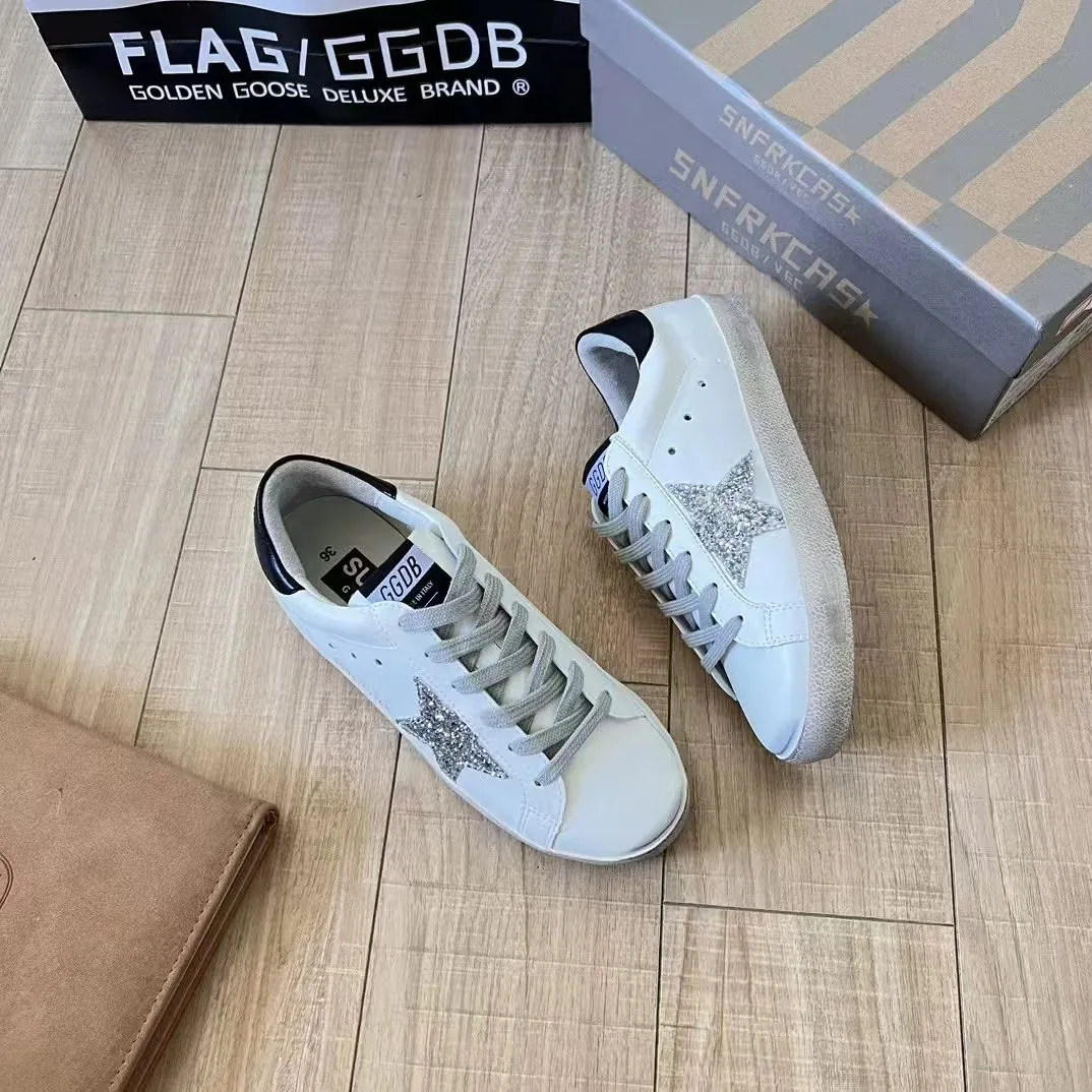 Golden Goose Super-Star White Sneakers — Photo 13