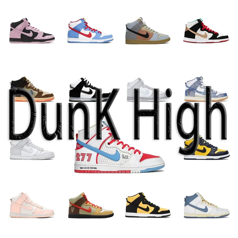 Nike Dunk High Lace-Up Running Shoes