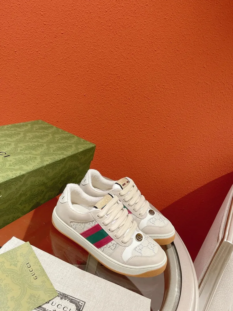 Gucci Screener Beige Low-Top Sneakers — photo 8