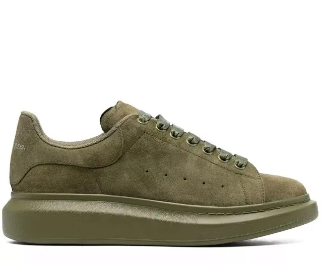 Alexander McQueen Oversized Sneaker White Suede Low-Top Sneakers — Photo 14