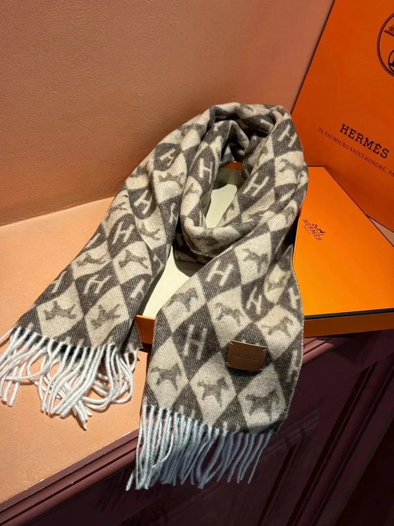 Chanel Logo Print Cashmere Scarf — QC