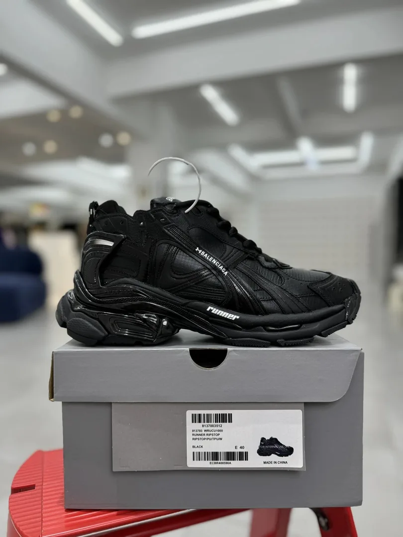 Balenciaga Black 7.5 Track Runners