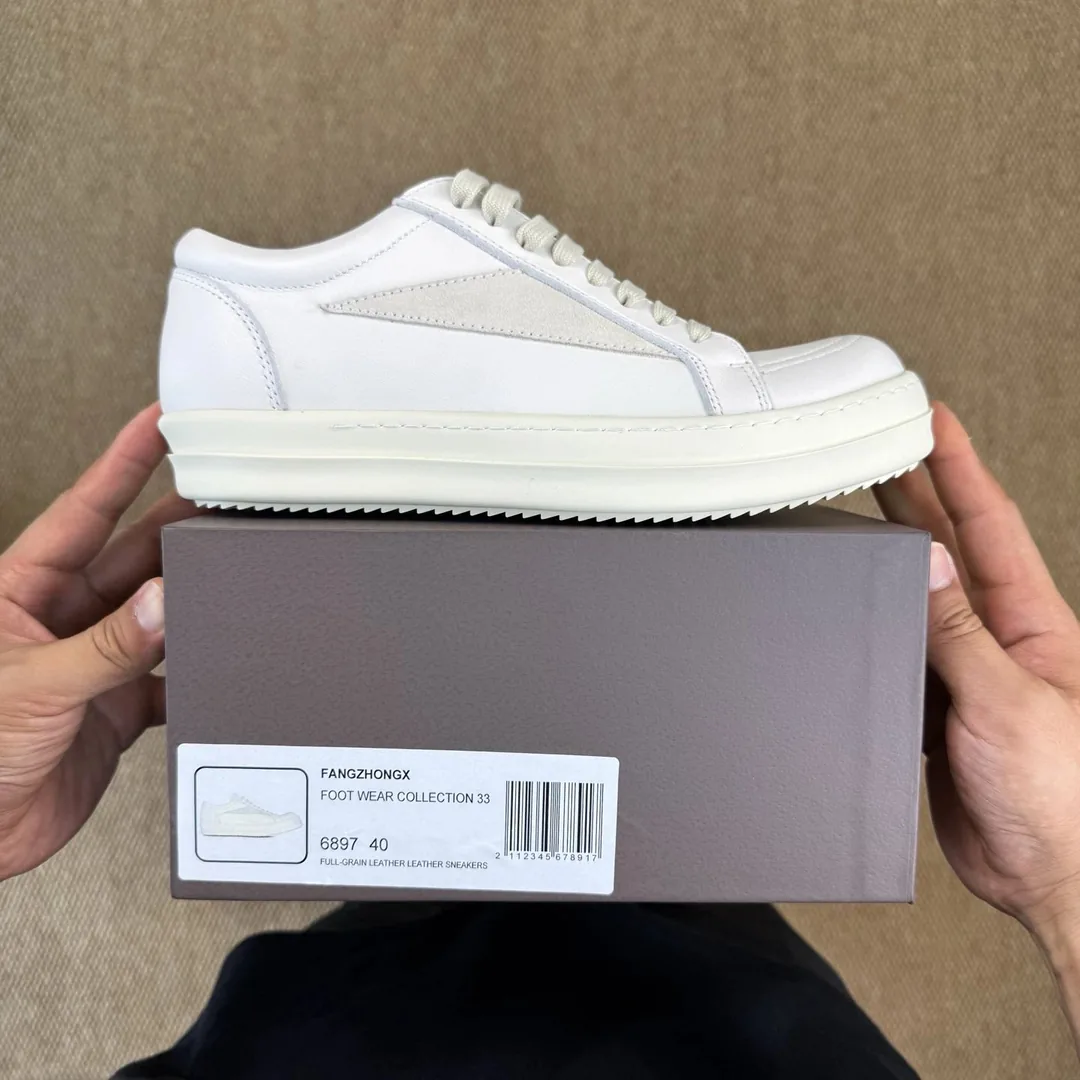 Rick Owens DRKSHDW Low White Sneakers — Photo 6