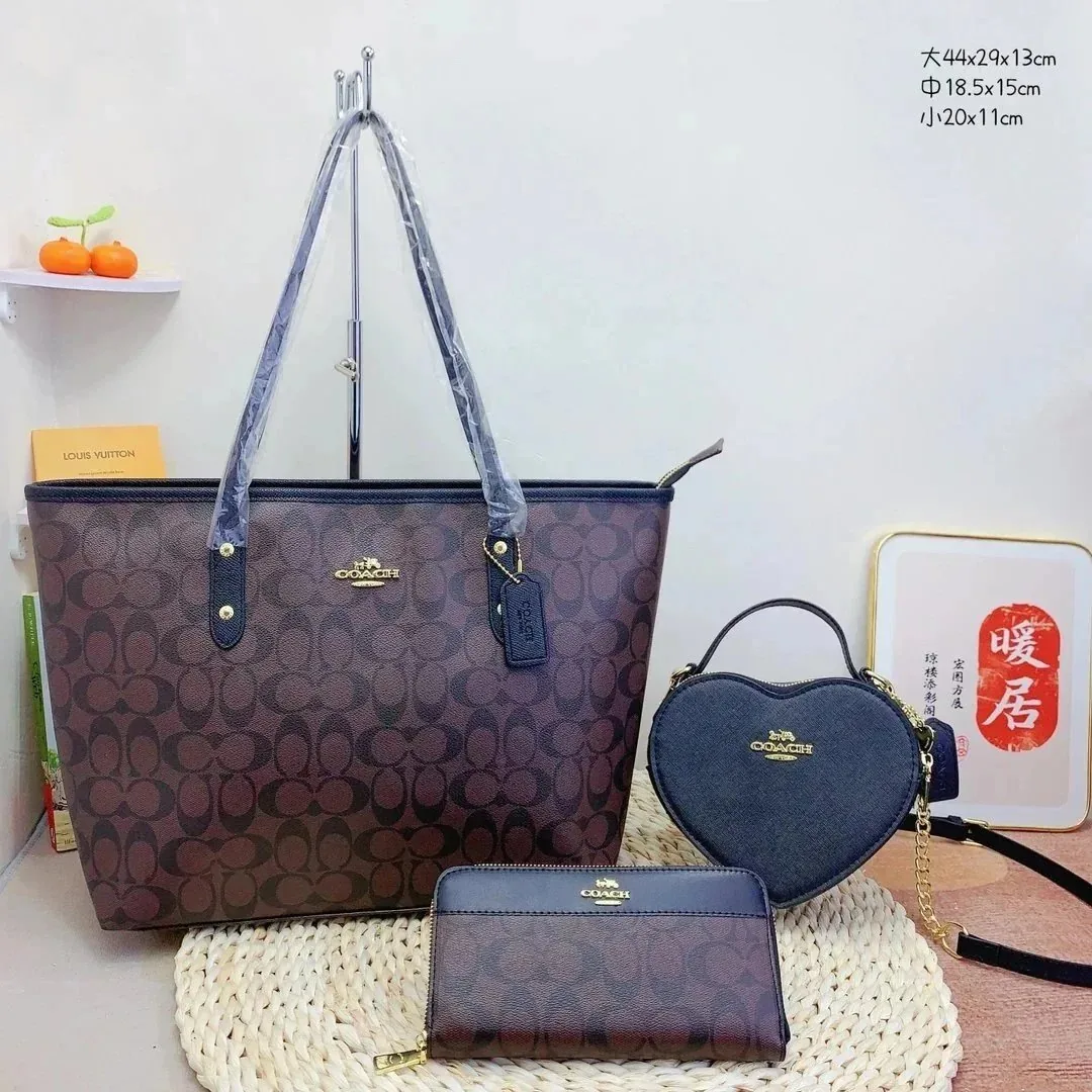 Fendi FF Zucca Boston Bag Wallet Set — QC
