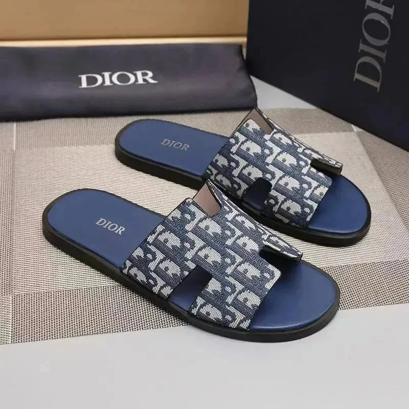 Dior Oblique Strap Slide Sandals — Photo 13