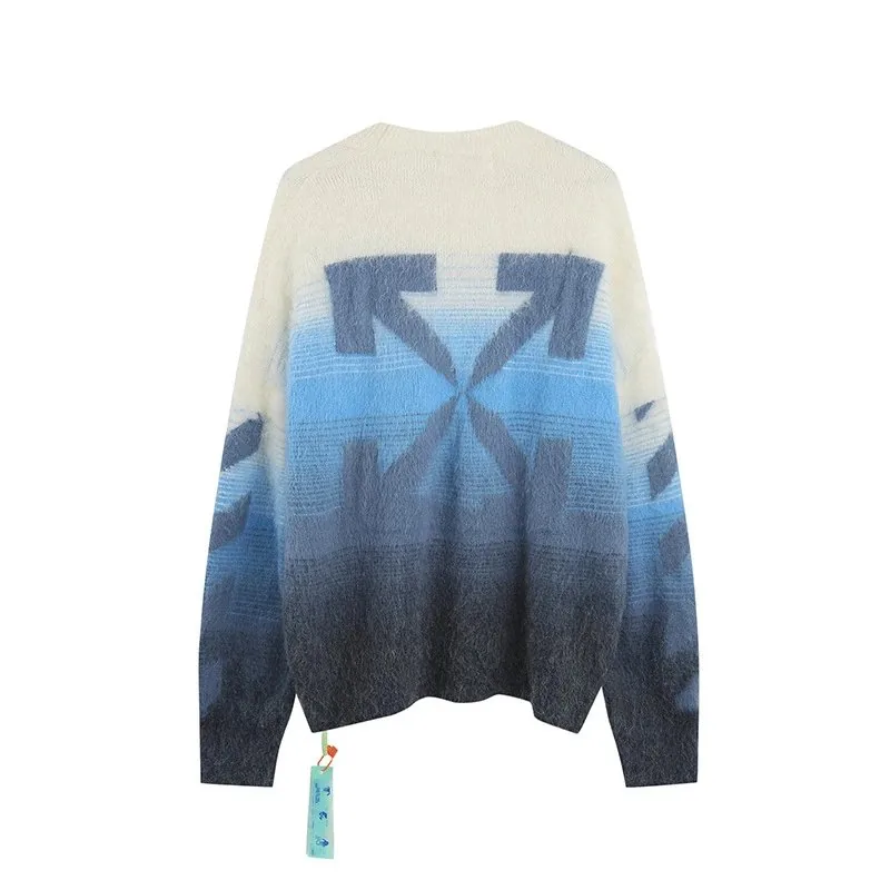 Gradient Arrow Mohair Knit Sweater — QC