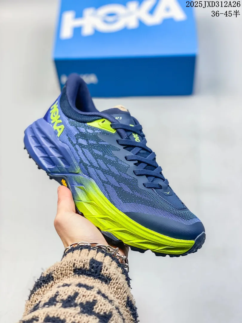 Hoka Speedgoat 5 Black Mesh GOAT Sneakers — QC
