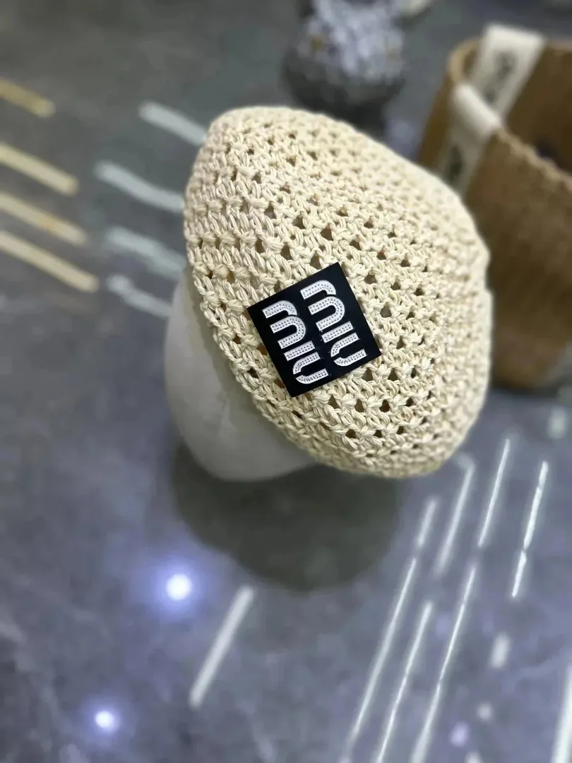 Miu Miu Logo Denim Newsboy Cap Collection — QC