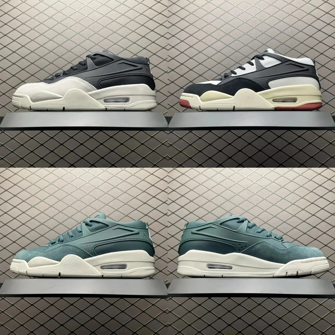 Jordan 4 RM Grey Low-Top Trainers — photo 2