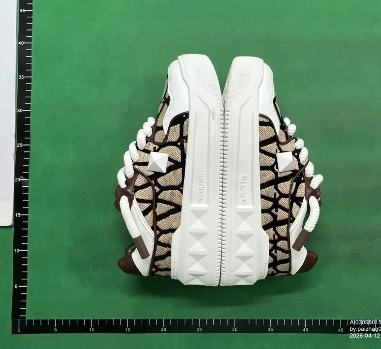 Valentino Black White Stud Sneakers — photo 11