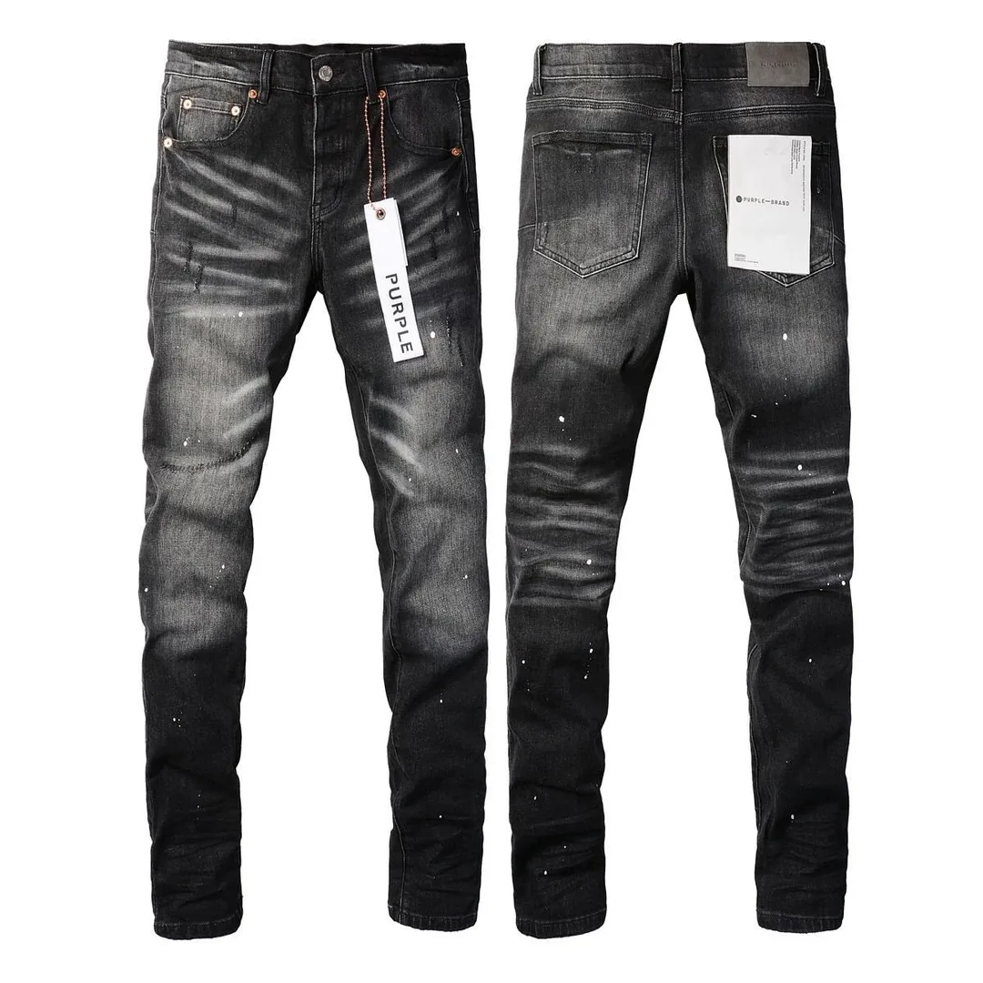Purple Distressed Ripped Slim Jeans — photo 7