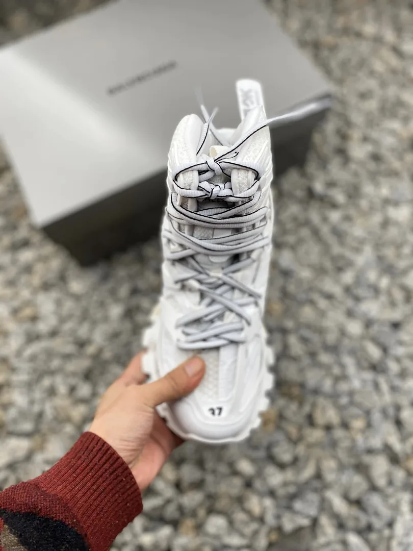 Balenciaga Track White Cream High-Top Trainers — QC