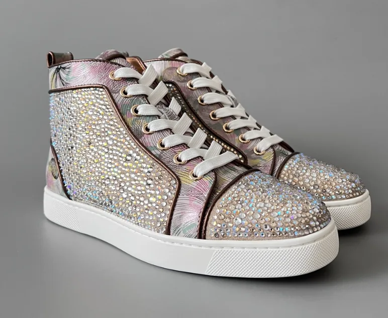 Christian Louboutin Louis Spikes Black Court Trainers — Photo 10