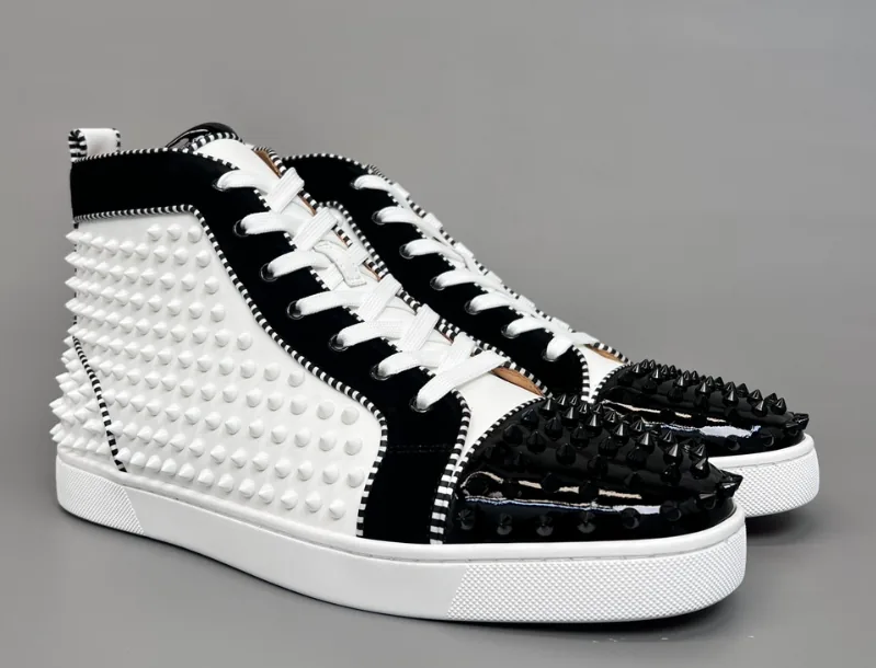 Christian Louboutin Louis Spikes Black Court Trainers — Photo 9