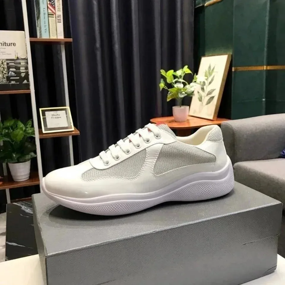 Prada America's Cup Blue Leather Low-Top Sneakers — Photo 2