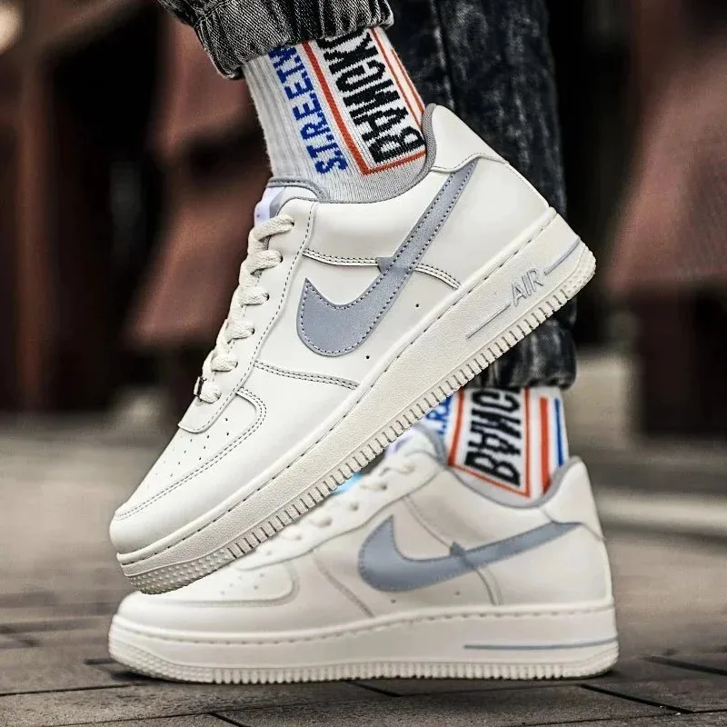 Nike Air Force 1 New White Lace-Up Sneakers — QC