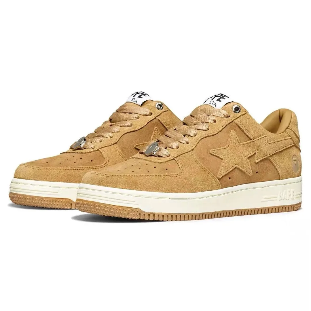 Bape Sta Pink Suede Sneakers — Photo 15
