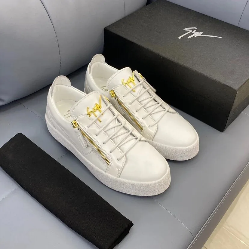 Giuseppe Zanotti Kriss High-Top Cream Sneakers — Photo 13