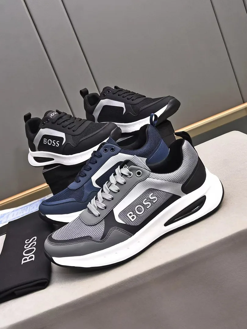 Boss Navy Suede BS Low-Tops