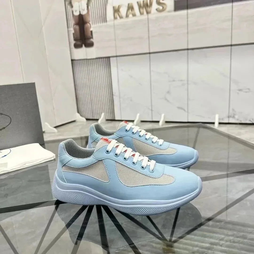 Prada America's Cup Navy White Sole Sneakers — Photo 8
