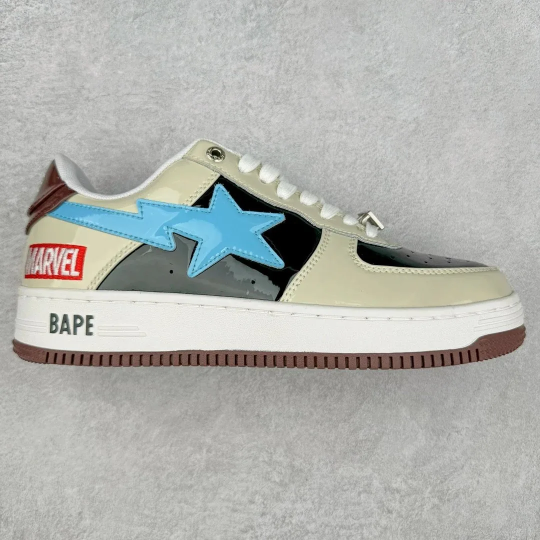 Bape Sta White Black Bapesta Low Sneakers — Photo 11