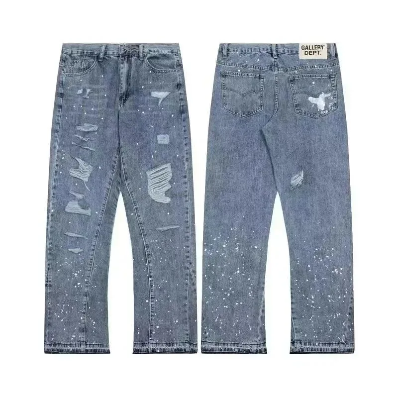 Washed Ripped Patchwork Jeans — Photo 13