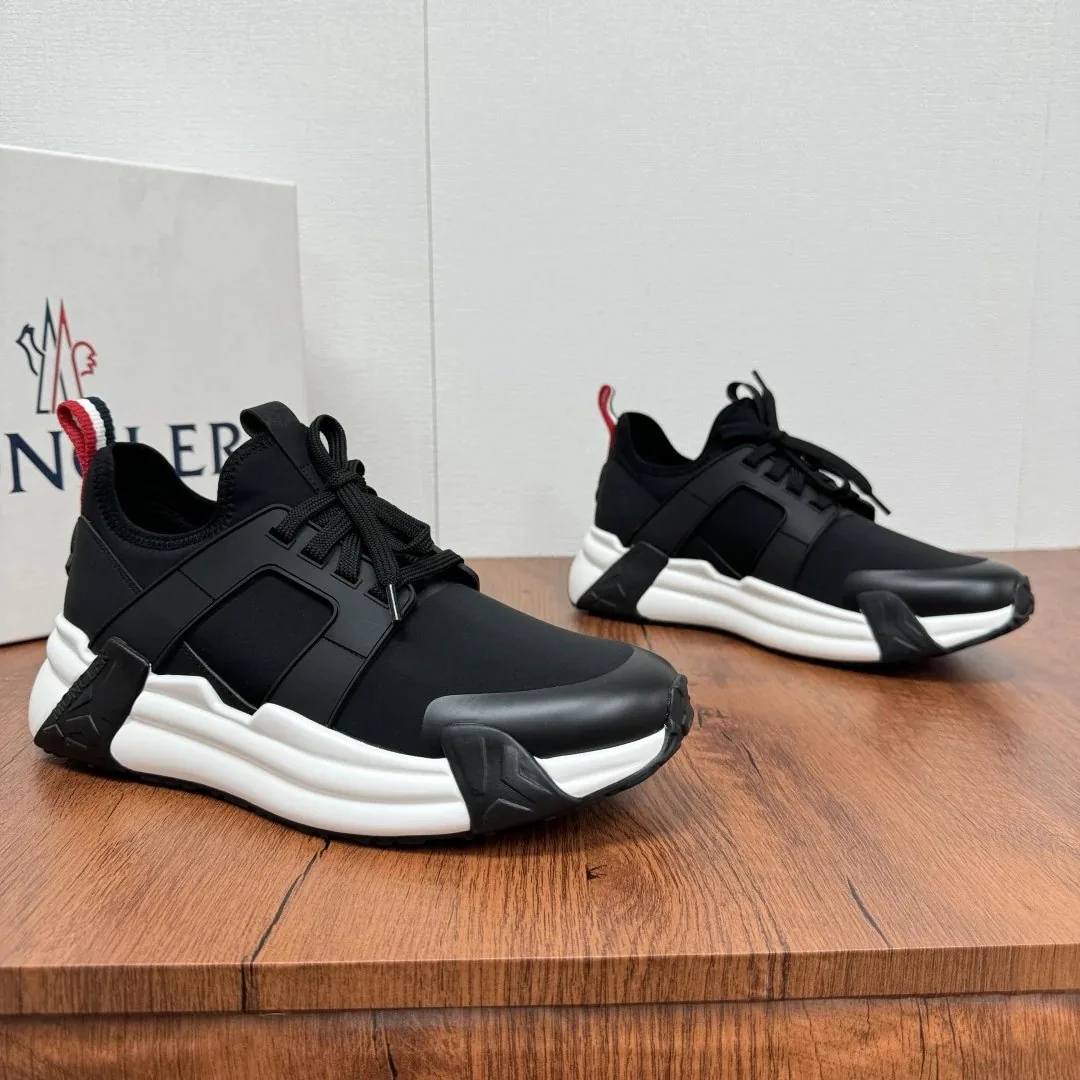 Moncler Black Lightweight Mesh Runners — QC