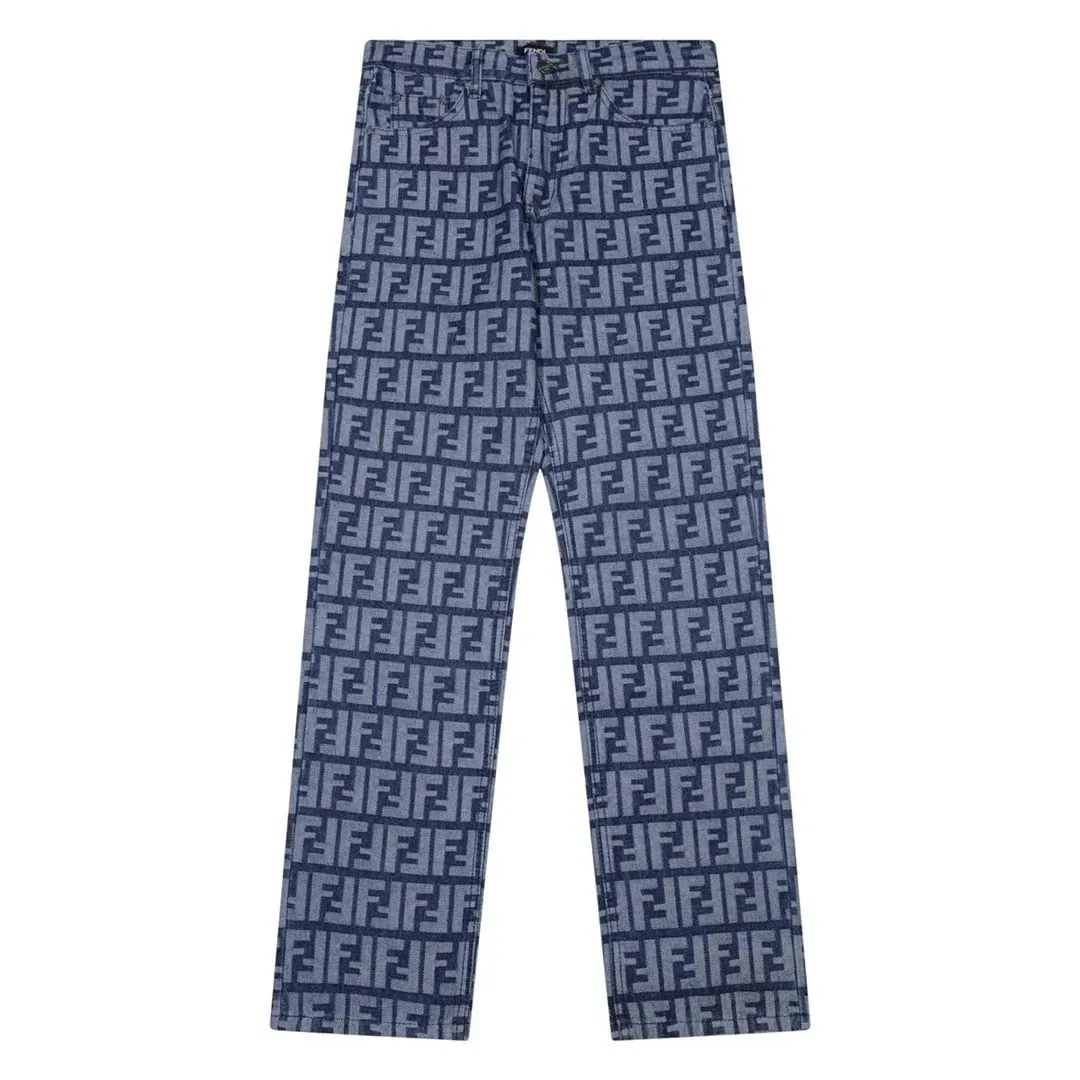 Fendi FF Monogram Denim Pants — Photo 13