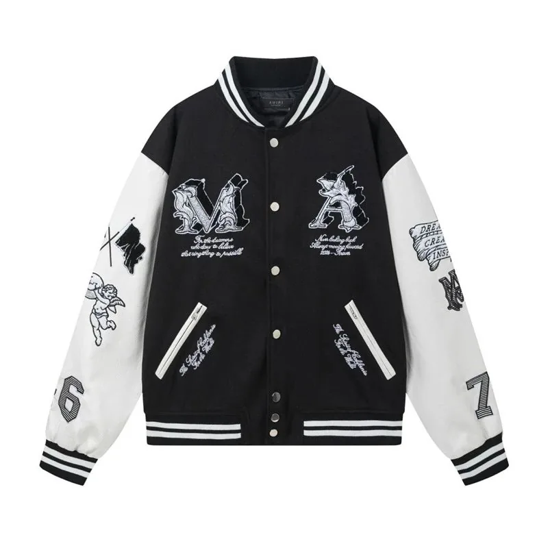 Amiri Brown Eagle Baseball Jacket — QC