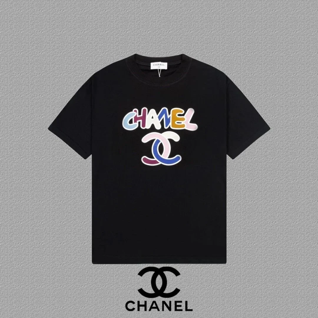 Cotton Crewneck Letter Print T-Shirt