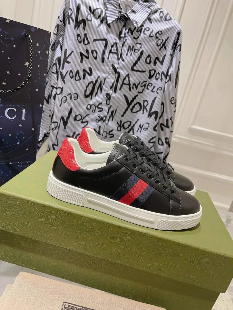 Gucci Ace Brown Retro Low-Tops — QC