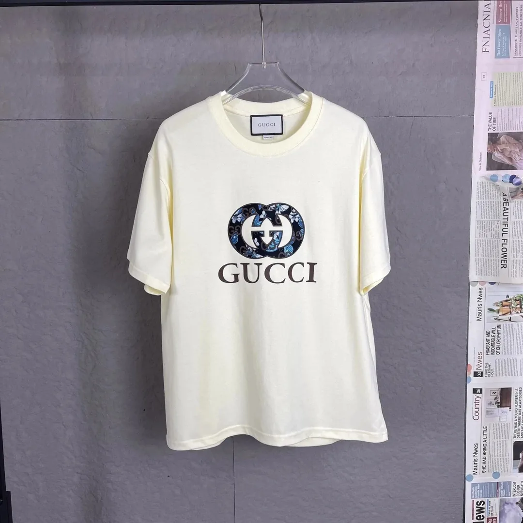Cotton Crewneck Letter Print T-Shirt — Photo 3