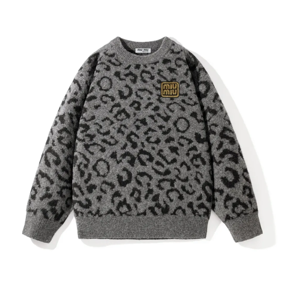 Double Jacquard Crewneck Sweater — Photo 8