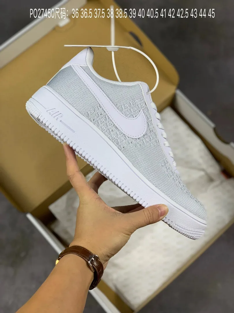 Nike Air Force 1 Flyknit 2.0 Grey Sneakers — Photo 15