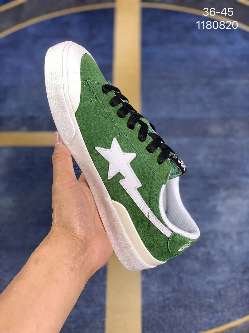 Bape Sta Green Suede Low-Tops — Photo 14