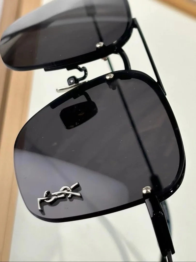Saint Laurent YSL Logo Metal Sunglasses — QC