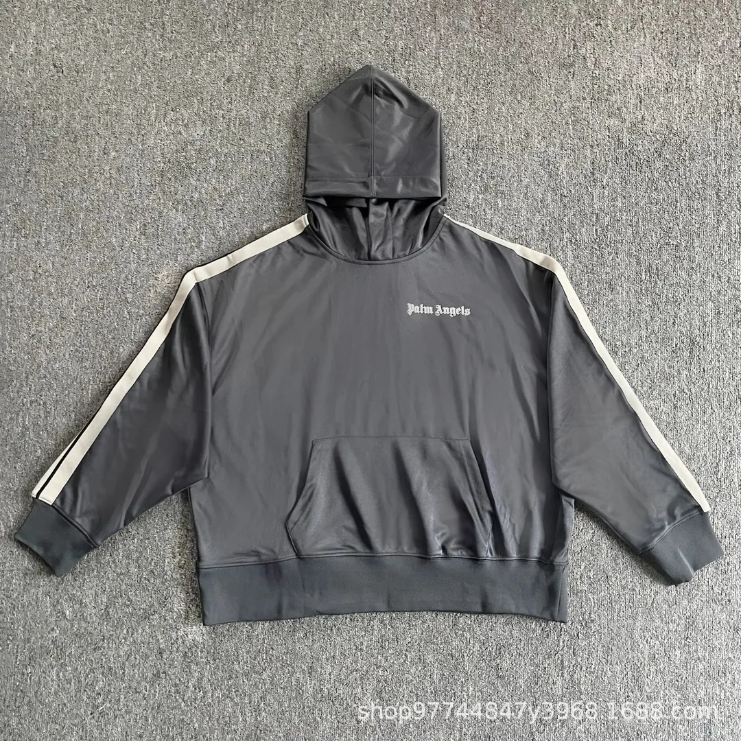BBC Drawstring Striped Hooded Hoodie — Photo 12